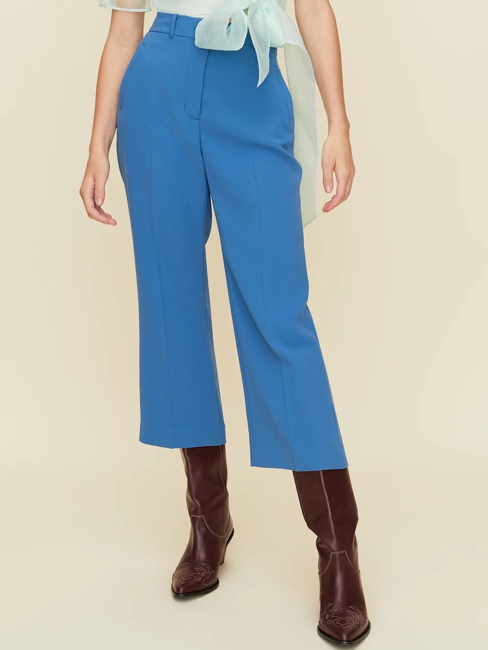 Aritzia Little Moon Negroni High Rise Cropped Pant Trouser